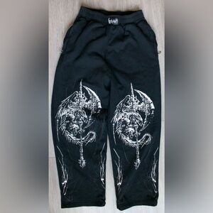 Breathe Divinity Original Divinity Sweatpants S Black Workout Jogger Wide Leg